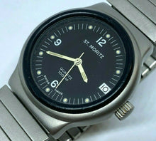Load image into Gallery viewer, Vintage St Moritz Brevet Men100m Swiss Analog Quartz Watch Hour~Date~New Battery
