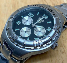 Load image into Gallery viewer, Disney Time Works Men 30m Moving Bezel Steel Quartz Watch Hour~Day Date~New Batt