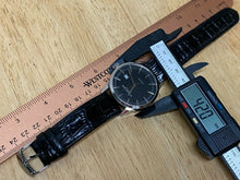 Load image into Gallery viewer, Stuhrling Original Men 50m Silver Black Steel Swiss Quartz Watch Hour~New Batter