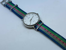 Load image into Gallery viewer, Timex Indiglo Men Lady Silver NATO Band Analog Quartz Watch Hours~New Battery