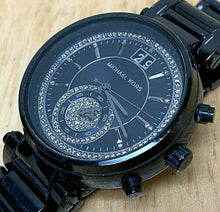 Load image into Gallery viewer, Michael Kors MK-6297 Lady Black Analog Quartz Chronograph Watch Hour~New Battery