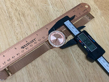 Load image into Gallery viewer, Unused Manchda Lady Rose Gold Rhinestone Mesh Analog Quartz Watch Hours~New Batt