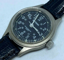 Load image into Gallery viewer, Brittania Lady Military Style Silver Black Analog Quartz Watch Hours~New Battery