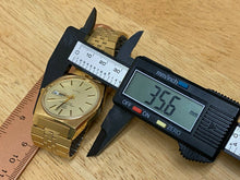 Load image into Gallery viewer, Vintage Jules Jurgensen Men Gold Tone Analog Quartz Watch Hour~Day Date~New Batt