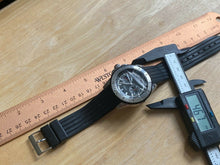 Load image into Gallery viewer, GUESS Mens 100m Diver Silver Black Analog Quartz Watch Hour~Day Date~New Battery