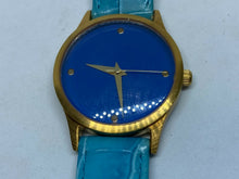 Load image into Gallery viewer, Metropolitan Museum Of Art Rose Gold Tone Blue Dial Analog Quartz Watch Hours