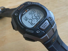 Load image into Gallery viewer, Timex Ironman Triathlon Men 100m Silver Black Digital Chrono Watch Hour~New Batt