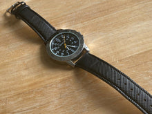 Load image into Gallery viewer, Calvin Hill Men Silver Black Military Dial Analog Quartz Watch Hours~New Battery