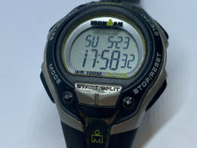 Load image into Gallery viewer, Timex Ironman Men 100m Silver Black Digital Alarm Chrono Watch Hours~New Battery