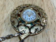 Load image into Gallery viewer, Vintage Vantage By Hamilton Lady Gold Tone Hand-Wind Necklace Pendant Watch Hour