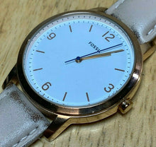 Load image into Gallery viewer, Fossil Blake FS5430 Men Rose Gold Tone Leather Analog Quartz Watch Hour~New Batt