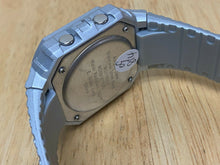 Load image into Gallery viewer, E. Gluck Mens 30m silver Square Digital Alarm Chrono Watch Hours~New Battery