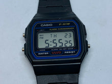 Load image into Gallery viewer, Unused Casio F-91W Mens Black Digital Alarm Chrono Quartz Watch Hour~New Battery