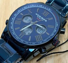 Load image into Gallery viewer, New Akribos XXIV Mens 30m Smart Fitness Analog Digital Alarm Chrono Watch Hours
