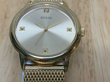 Load image into Gallery viewer, GUESS Steel U0280G3 Men 50m Gold Tone Mesh Analog Quartz Watch Hours~New Battery