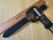 Load image into Gallery viewer, Dad To Son Mens Brown Solid Wood Leather Analog Quartz Watch Hours~New Battery