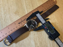 Load image into Gallery viewer, Citizen Eco-Drive J166 Men Gold Tone Steel Leather Analog Quartz Watch Hour~Date