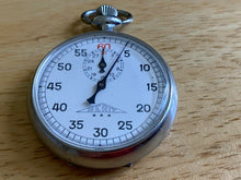 Load image into Gallery viewer, Vintage MERIT Swiss Silver White Hand-Wind Mechanical Stopwatch Stop Watch