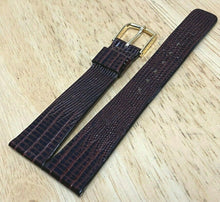 Load image into Gallery viewer, Original Seiko Canada Brown Genuine Leather Gold Buckle Watch Strap Band~20mm