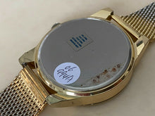 Load image into Gallery viewer, Techno Pave Mens Gold Tone Mesh Band Bling Analog Quartz Watch Hours~New Battery