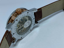 Load image into Gallery viewer, MG ORKINA Mens Dual Tone Skeleton Hand-Wind Mechanical Wind Analog Watch Hours