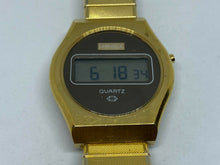 Load image into Gallery viewer, Vintage 1978 Caravelle Bulova Men Gold Tone Digital Quartz Watch Hour~New Batter