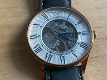 Load image into Gallery viewer, AKRIBOS Men 4 Real Diamonds Rose Gold Skeleton Hand-Wind Mechanical Watch Hours