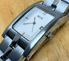 Load image into Gallery viewer, Relic Mens 30m Silver Steel Rectangle Analog Quartz Watch Hours~Date~New Battery