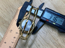 Load image into Gallery viewer, Anne Klein II Lady Gold Tone White Cuff Bangle Analog Quartz Watch Hour~New Batt