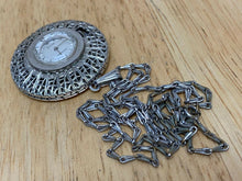 Load image into Gallery viewer, Vintage Vantage Lady Silver Fancy Case Hand-Wind Pendant Pocket Watch Hours
