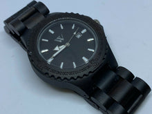 Load image into Gallery viewer, Woodstylz Mens Dark Brown Solid Wood Analog Quartz Watch Hours~Date~New Battery