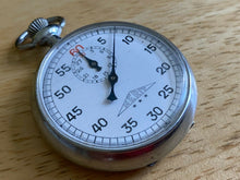Load image into Gallery viewer, Vintage MERIT Swiss Silver White Hand-Wind Mechanical Stopwatch Stop Watch