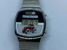 Load image into Gallery viewer, Vintage Case Magnum Mens Silver LCD Digital Quartz Watch Hours~Date~New Battery