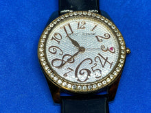Load image into Gallery viewer, Betsey Johnson Men Lady Gold Tone Rhinestone Analog Quartz Watch Hour~New Batter