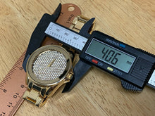 Load image into Gallery viewer, Unused ORTZ Men Gold Tone Bling Rhinestone Analog Quartz Watch Hours~New Battery