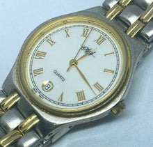 Load image into Gallery viewer, AES Men Lady Dual Tone Roman Dial Swiss Analog Quartz Watch Hour~Date~New Batter