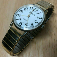 Load image into Gallery viewer, Vintage Details Men Lady Rounded Gold Stretch Analog Quartz Watch Hours~New Batt