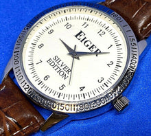Load image into Gallery viewer, Unused EIGER Silver Edition Men Fancy Bezel Analog Quartz Watch Hour~New Battery