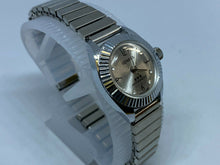 Load image into Gallery viewer, Vintage Geneva Lady Silver Fluted Bezel Stretch Hand-Wind Mechanical Watch Hours
