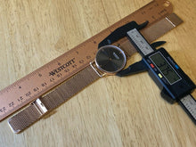 Load image into Gallery viewer, Unused Benson Marcel Men Rose Gold Mesh Swiss Analog Quartz Watch Hours~New Batt