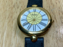 Load image into Gallery viewer, Vintage Eastman Gold Tone Leather Roman Thin Analog Quartz Watch Hour~New Batter