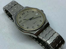 Load image into Gallery viewer, Vintage Bucherer Swiss Men Silver Steel Analog Quartz Watch Hour~Date~New Batter