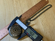 Load image into Gallery viewer, Unbranded Mens Bronze Tone Half Hunter Skeleton Hand-Wind Pocket Watch Hours
