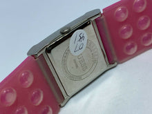 Load image into Gallery viewer, GUESS Lady Silver Pink Square Japan Movt Analog Quartz Watch Hours~New Battery
