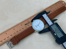 Load image into Gallery viewer, Unused SPREZZA Mens Silver White Thin Slim Analog Quartz Watch Hours~New Battery