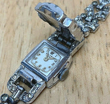 Load image into Gallery viewer, VTG Baldwin Lady 17J Pop Cover Rhinestone Swiss Hand-Wind Mechanical Watch Hours