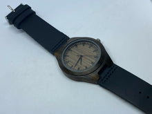 Load image into Gallery viewer, Dad To Son Mens Brown Solid Wood Leather Analog Quartz Watch Hours~New Battery