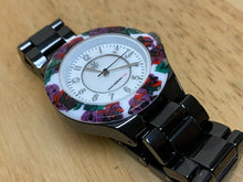 Load image into Gallery viewer, Isaac Mizrahi Lady 30m Ceramic Flower Bezel Analog Quartz Watch Hours~New Batter