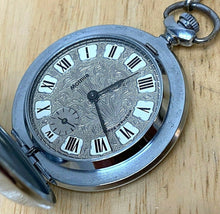 Load image into Gallery viewer, Vintage CCCP USSR Molnija Mens Silver Small Seconds Hand-Wind Pocket Watch Hours