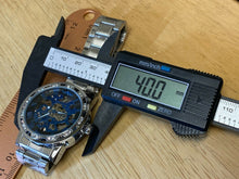 Load image into Gallery viewer, Unused Winner Mens Skeleton Silver Rhinestone Hand-Wind Mechanical Watch Hours